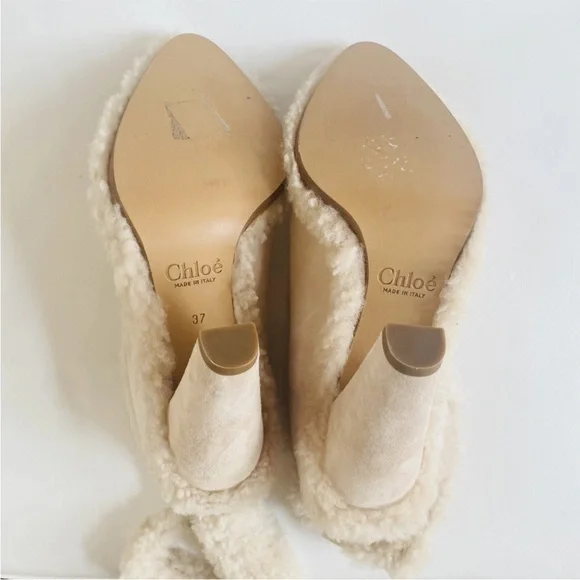 Chloe Beige Furry Heeled Boots
NEVER WORN - Picture 4 of 5